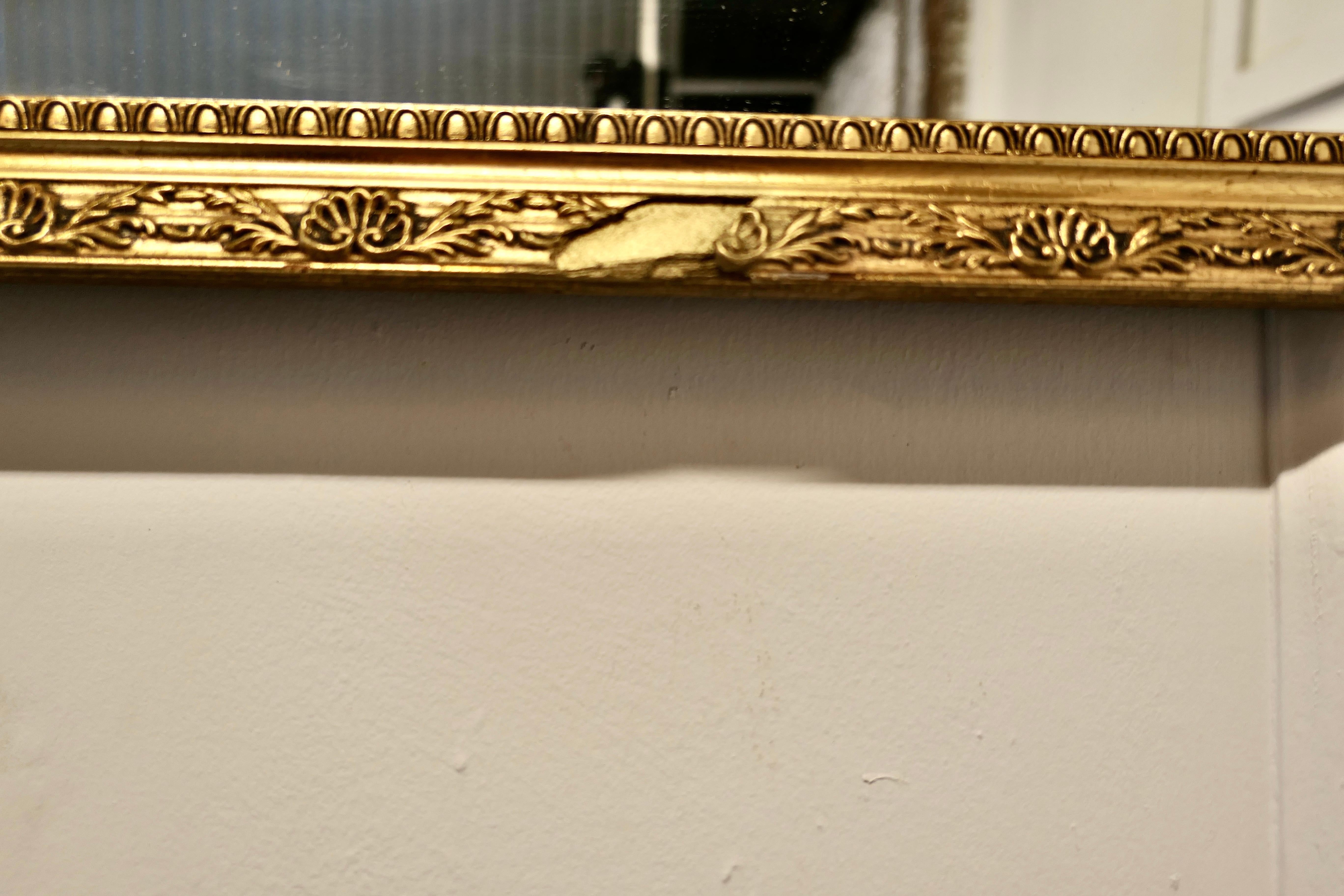 Adam Style Gilt Frame Long Wall Mirror This is a Charming and Elegant Piece For Sale