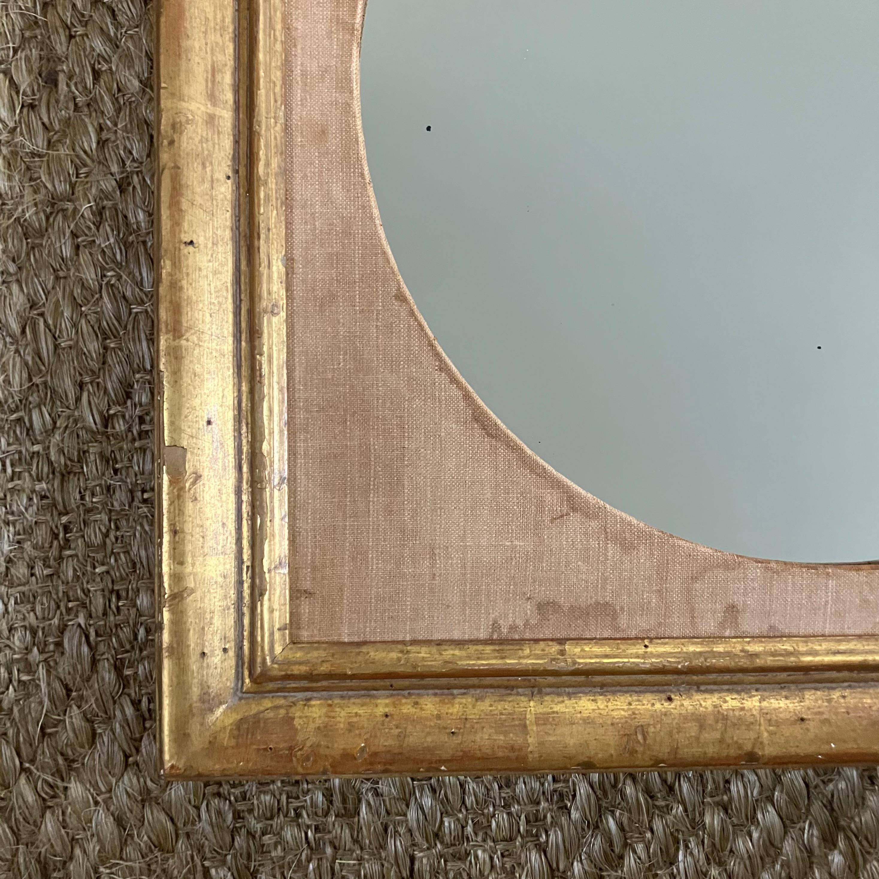 Hand-Crafted Gilt Frame Round Mirror For Sale