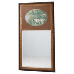 Gilt Frame Trumeau Mirror with Pastoral Scene, Wood, French, 1920s