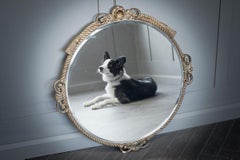Gilt Framed Circular Mirror Atsonea