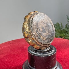 Gilt Framed Memento Mori Miniature Oil Painting on Wood 18th Century Baroque