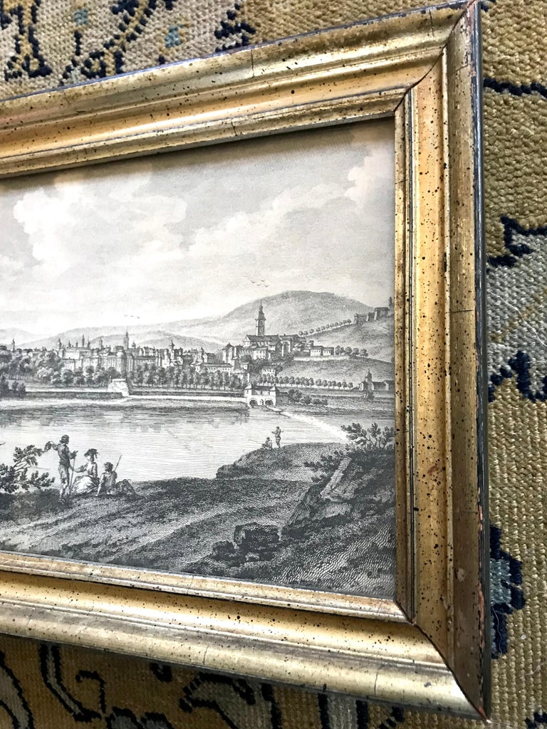 Gilt-Framed View of Bensançon In Good Condition For Sale In New York, NY