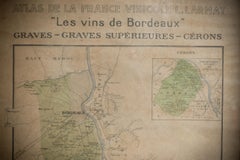 Gilt Framed Vintage French Bordeaux Wine Region Poster 1943