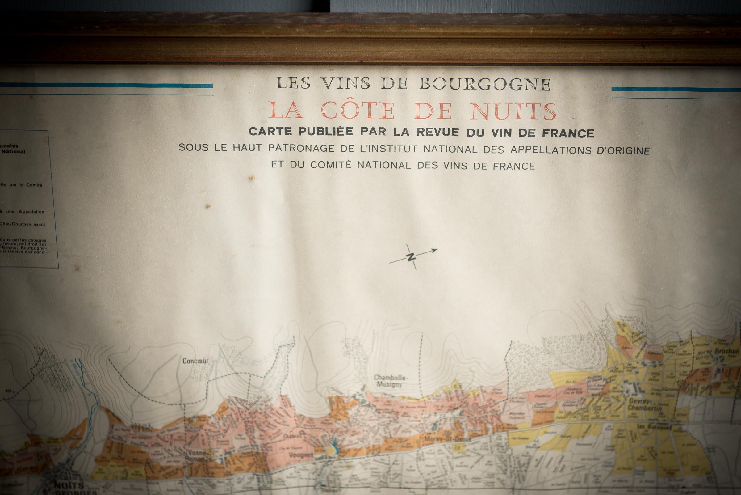 burgundy wine map poster