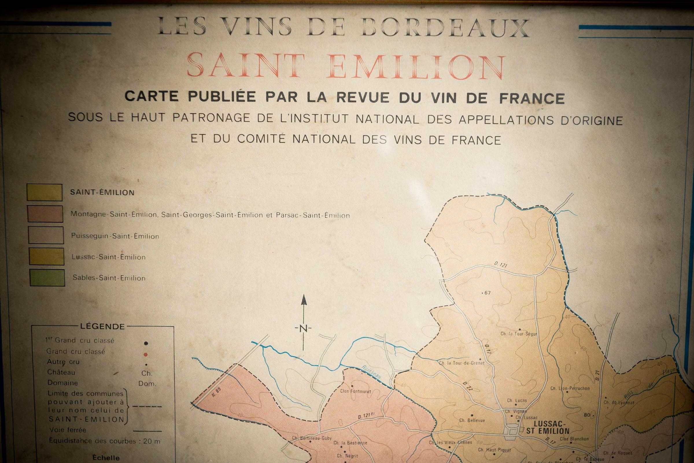 Other Gilt Framed Vintage French Saint Emilion Wine Region Poster Dated 1973
