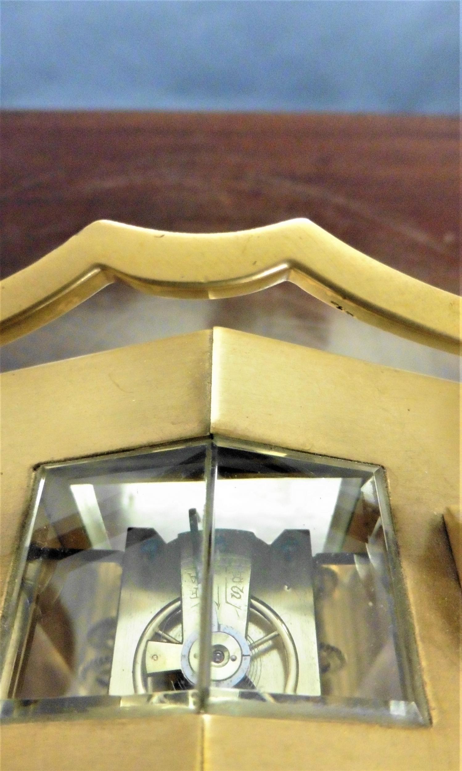 Gilt French Carriage Clock Signed 'Mappin and b' For Sale at 1stDibs