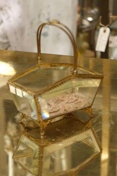 Gilt Glass Trinket Display Box-Napoleon III