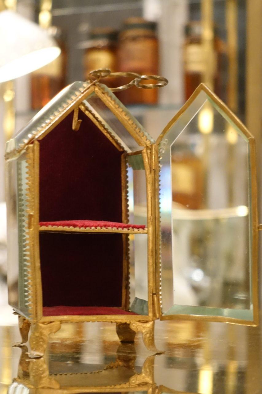 Gilt Glass Trinket Display Box-Napoleon III In Good Condition In Copenhagen K, DK