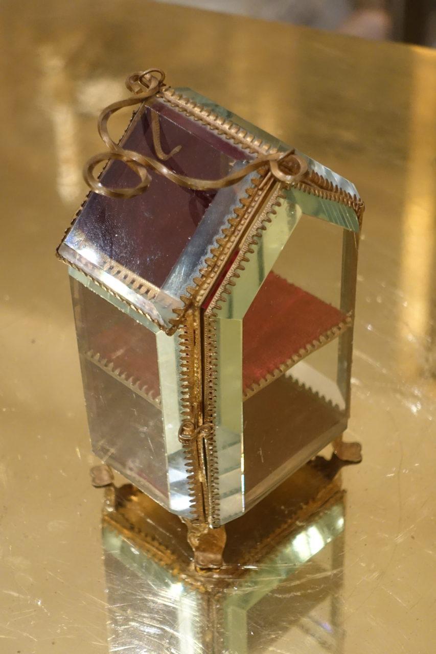 19th Century Gilt Glass Trinket Display Box-Napoleon III