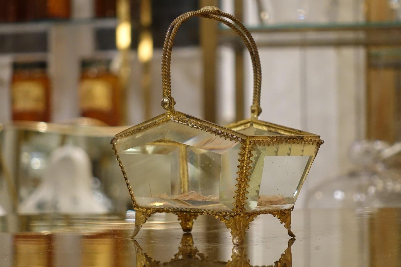 19th Century Gilt Glass Trinket Display Box-Napoleon III