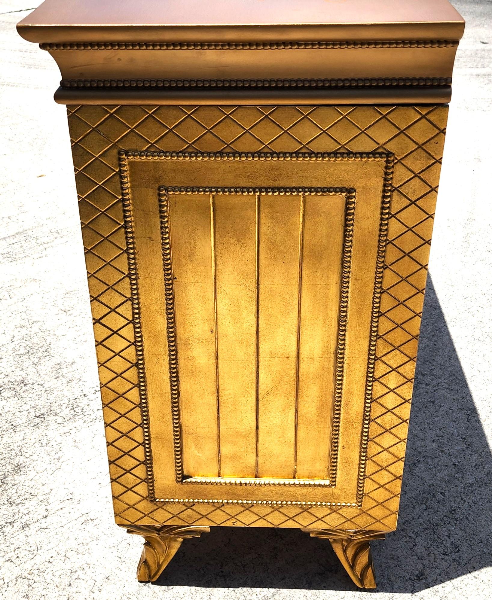 Buffet Foglia d'oro dorato Credenza Bar Cabinet Custom MADE 95 in vendita 7