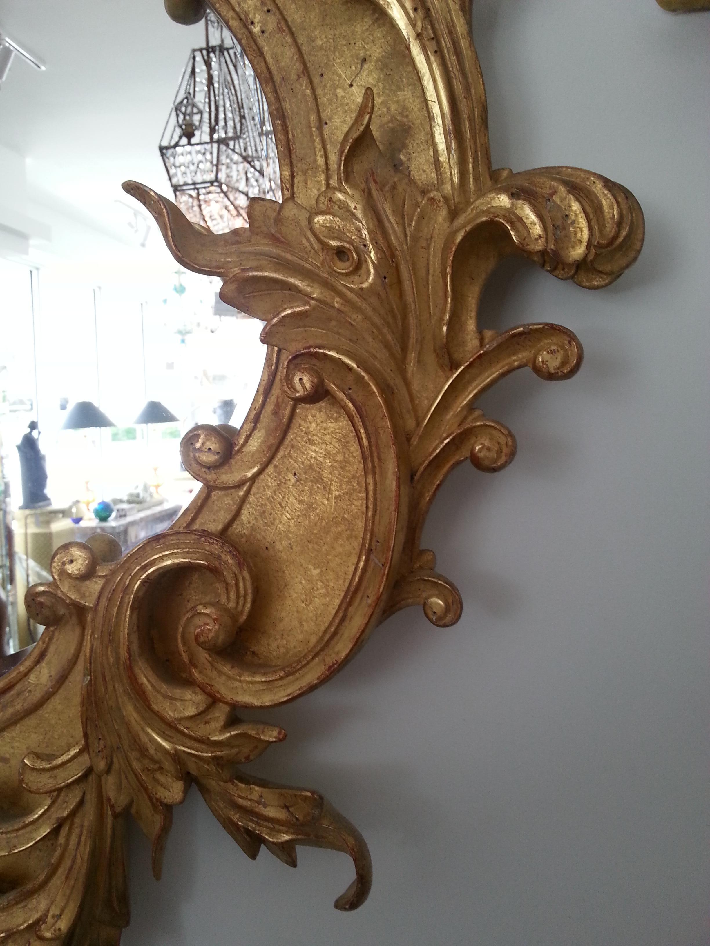 Hand-Carved Gilt Gold Mirror