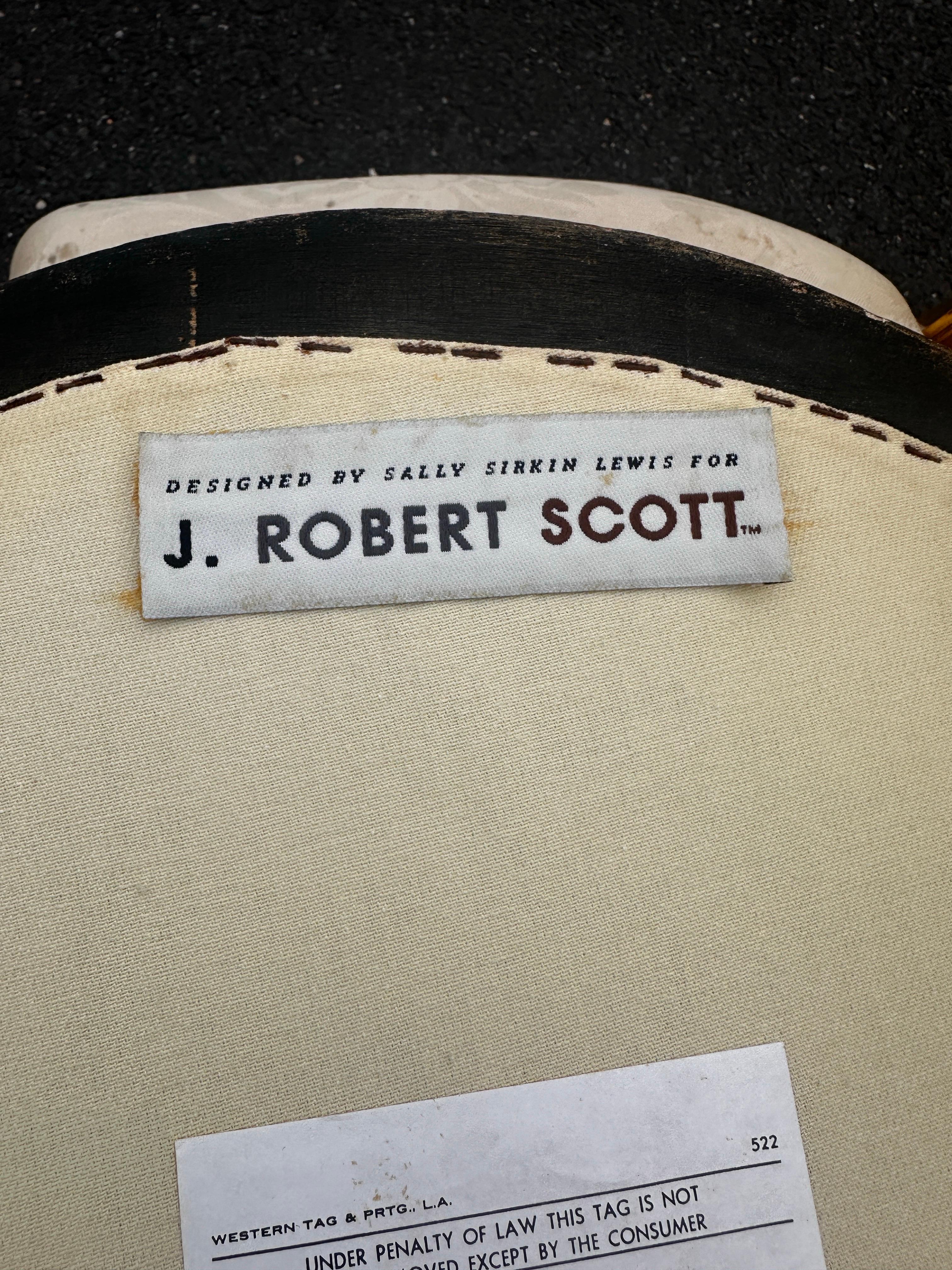 Gilt Gold Provincial Sally Sirkin Lewis for J. Robert Scott dining chairs / 8 4