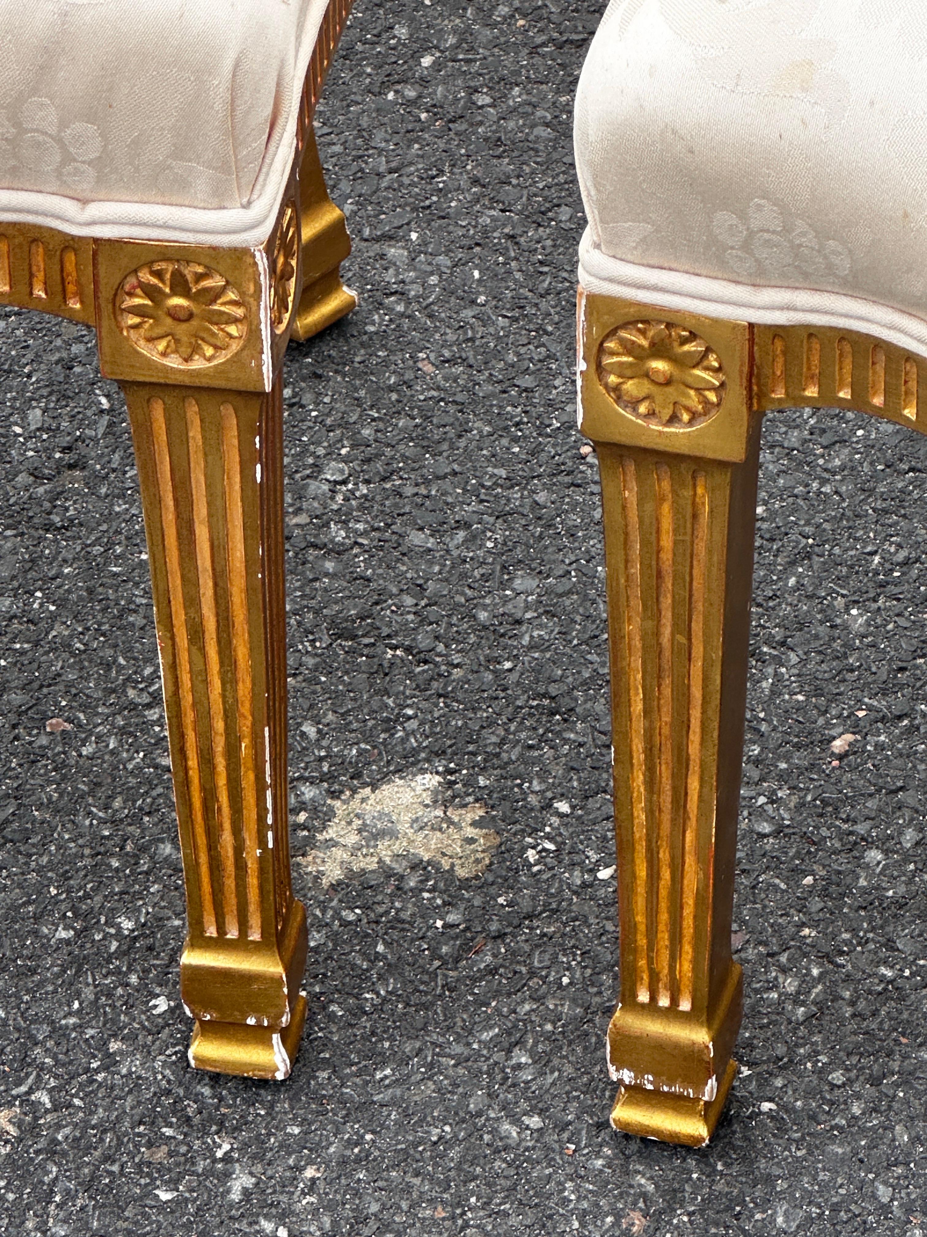 French Provincial Gilt Gold Provincial Sally Sirkin Lewis for J. Robert Scott dining chairs / 8