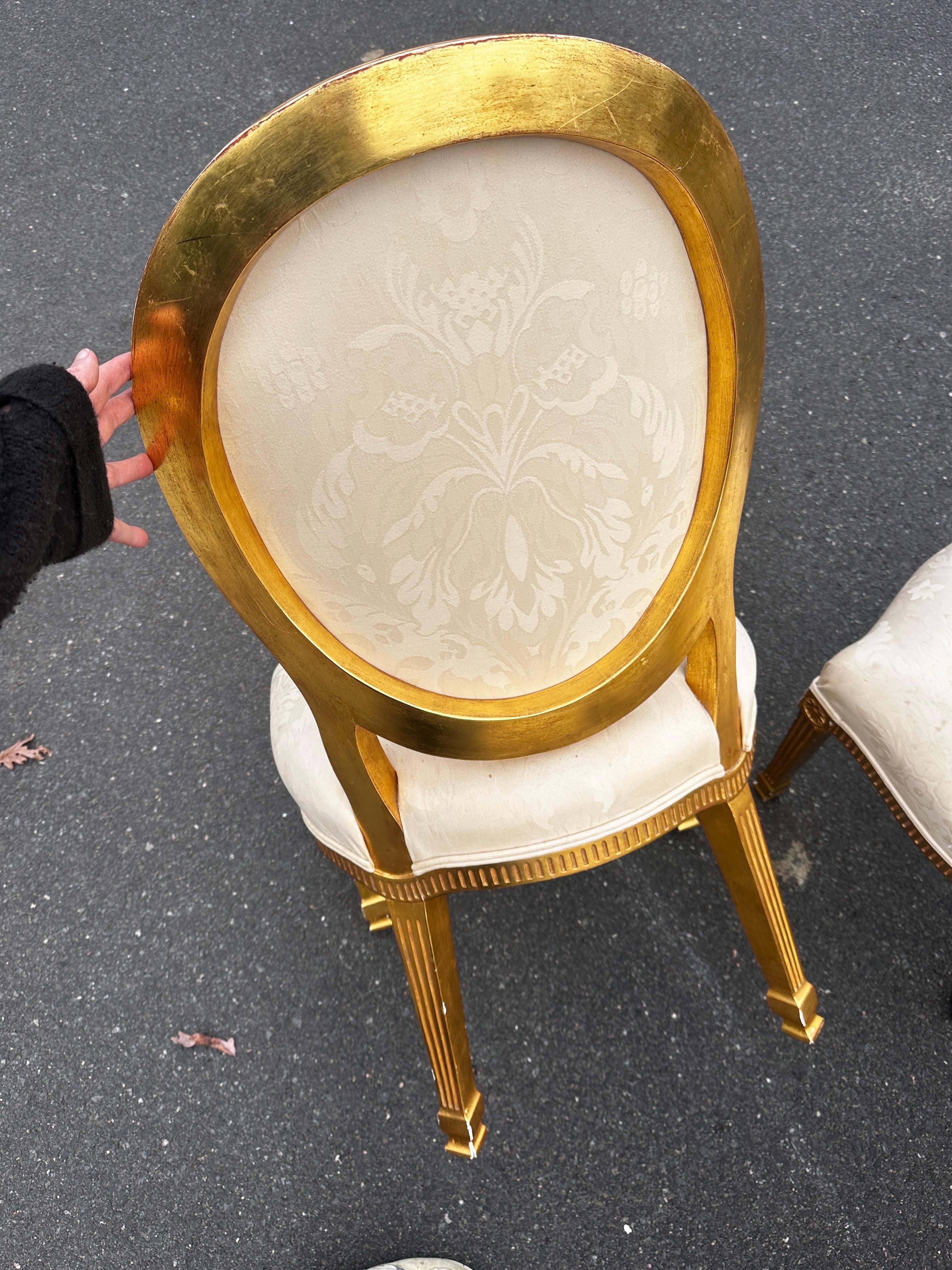 Late 20th Century Gilt Gold Provincial Sally Sirkin Lewis for J. Robert Scott dining chairs / 8
