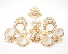Servizio da caffè e da tè in porcellana russa Lomonosov Porcelain oro dorato / di A. Vorobievsky