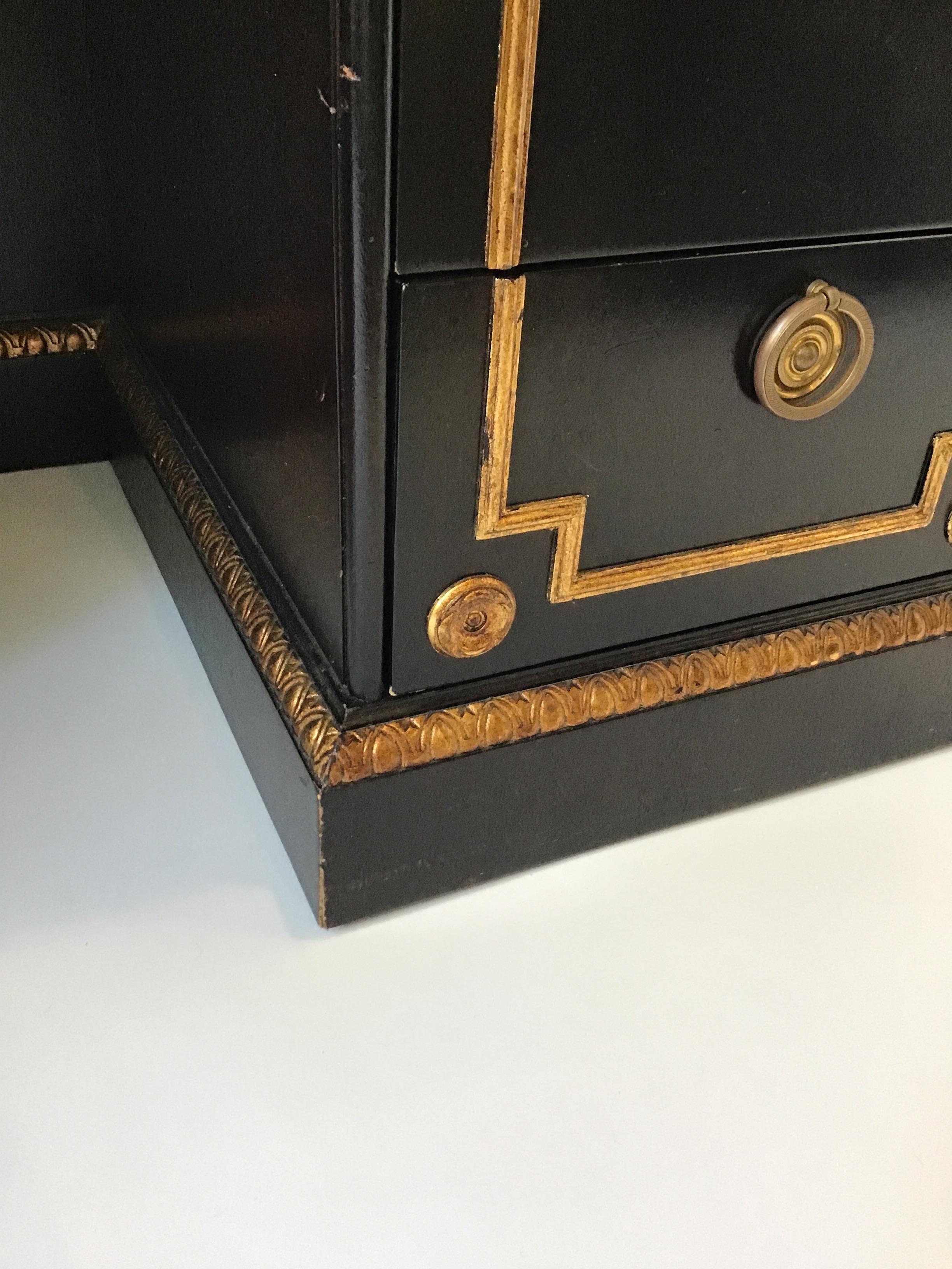 Gilt Greek Key Desk with Leather Top 9