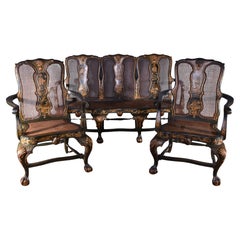 Gilt & Green Japanned Suite