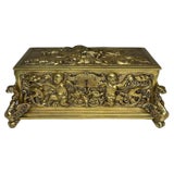 Tempel Mutton Reception Gilt Heavy Bronze Repousse Rectangular Jewelry/Decorative Box For Sale at  1stDibs | rectangular jewelry box