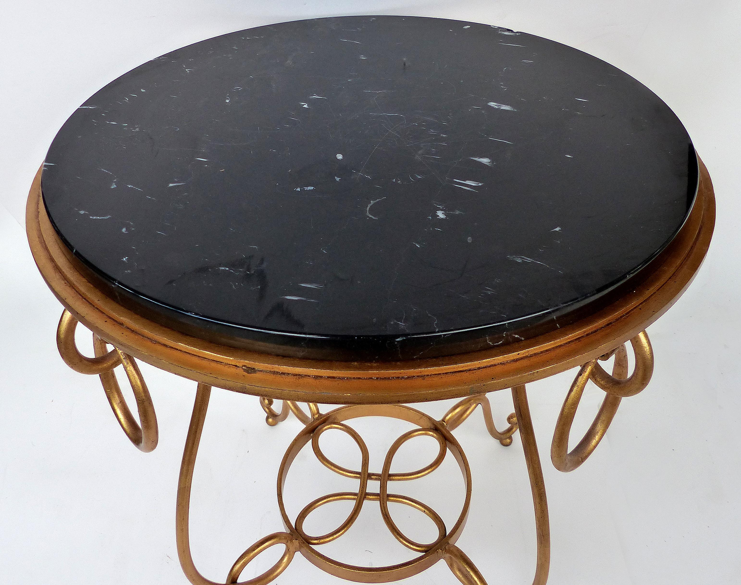 Gilt Iron and Marble Occasional Table 2