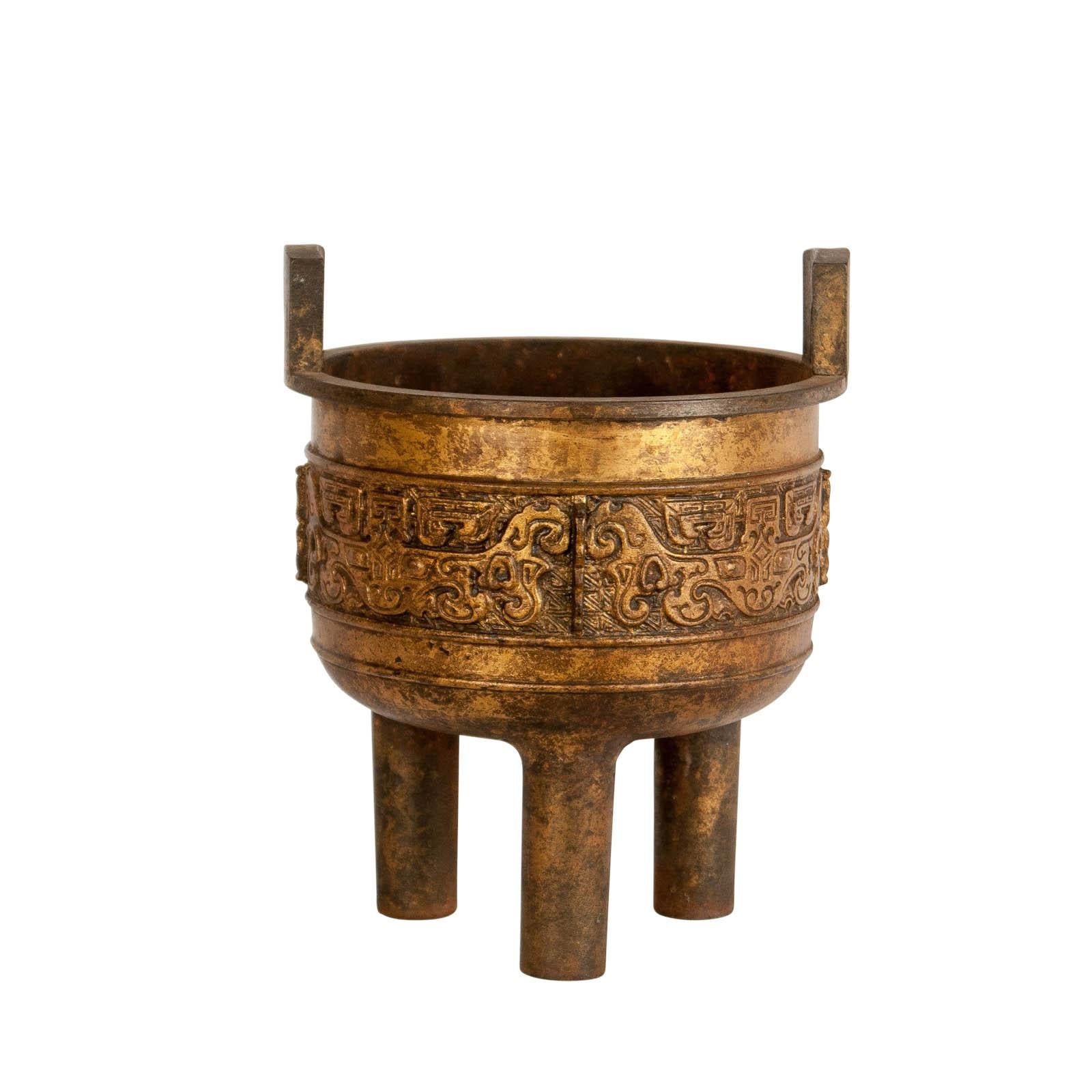 Gilt Iron Archaic Style Censer, China, circa 1900