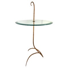 Gilt Iron Cigar or Martini Table in the Style of Rene Prou