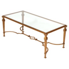 Gilt Iron Coffee Table after Maison Ramsay