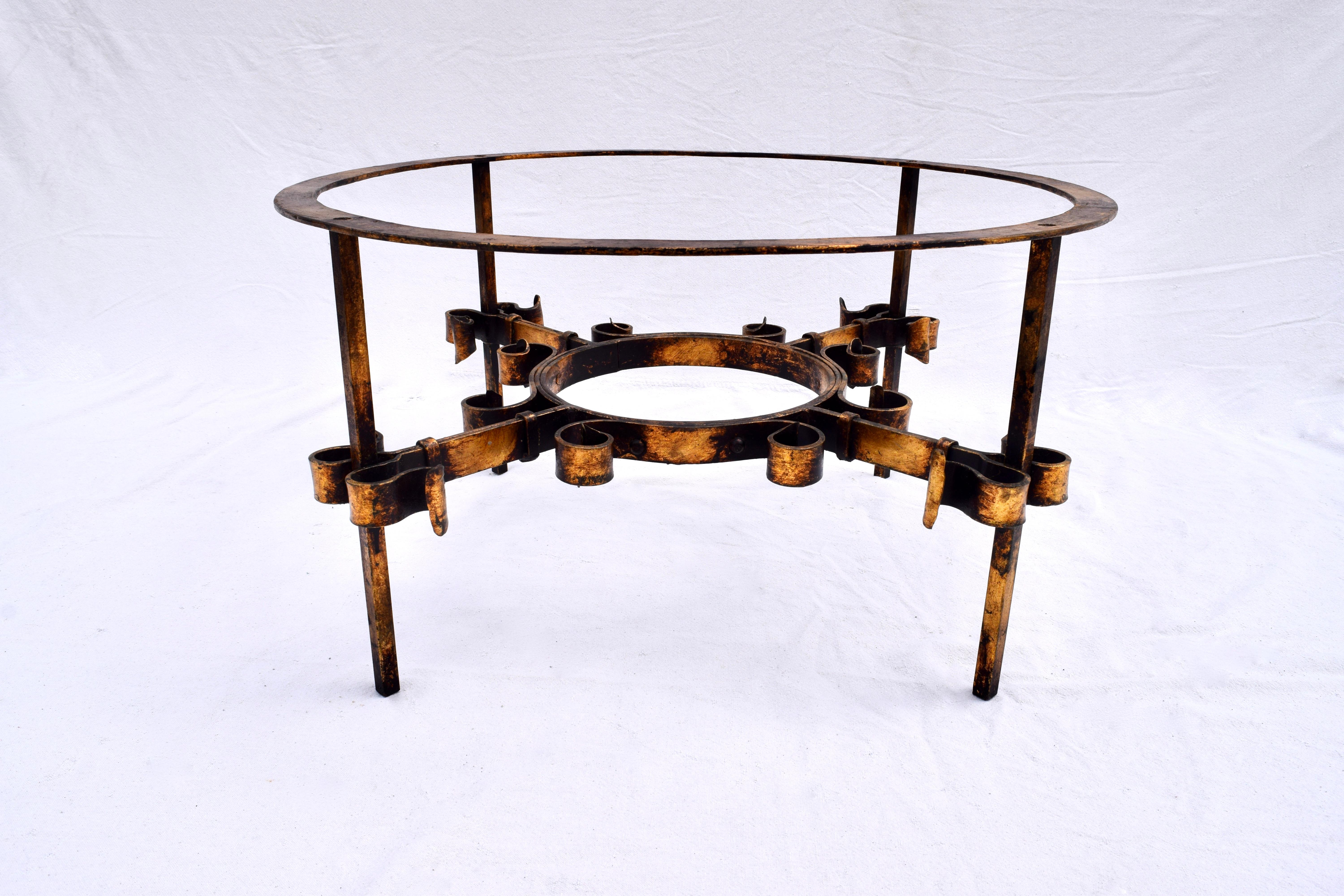 Gilt Iron Coffee Table in The Manner of Gilbert Poillerat 2