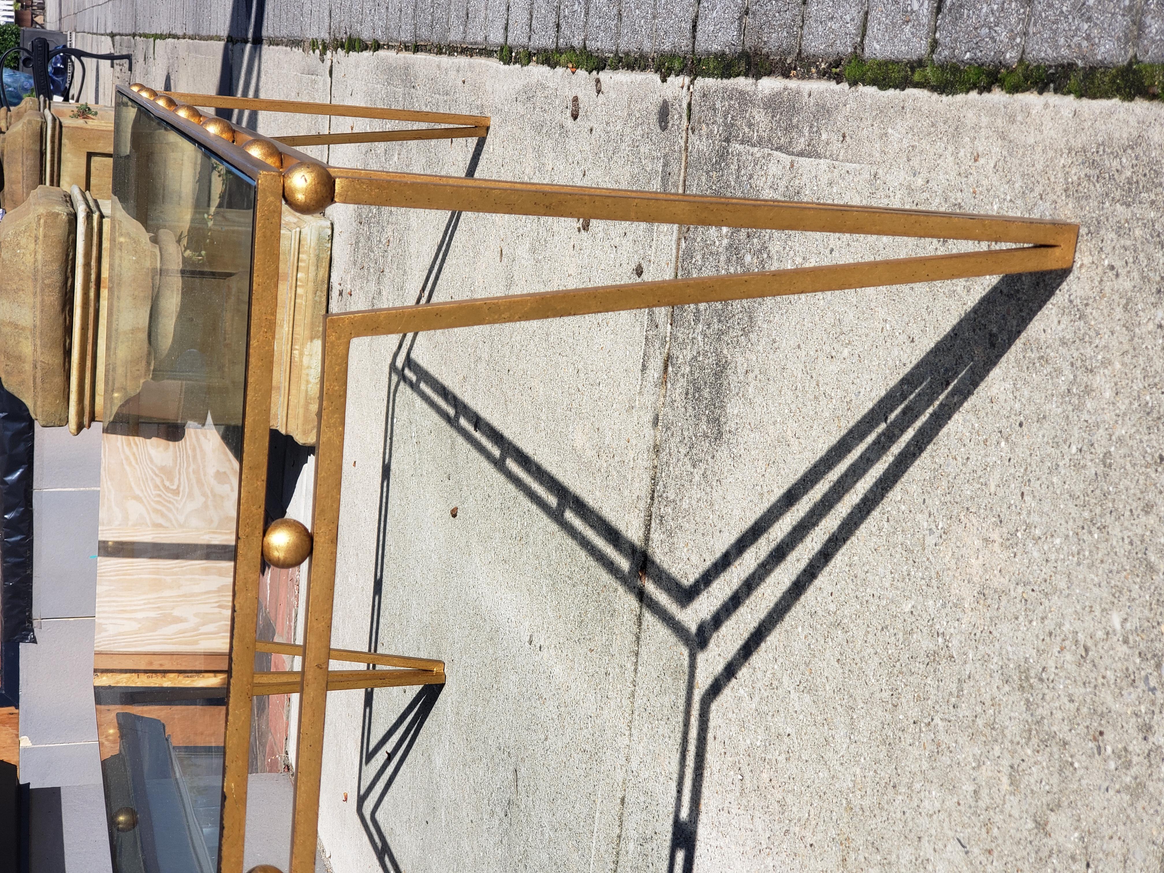 Modern Gilt Iron Coffee Table Manner of Marc du Plantier