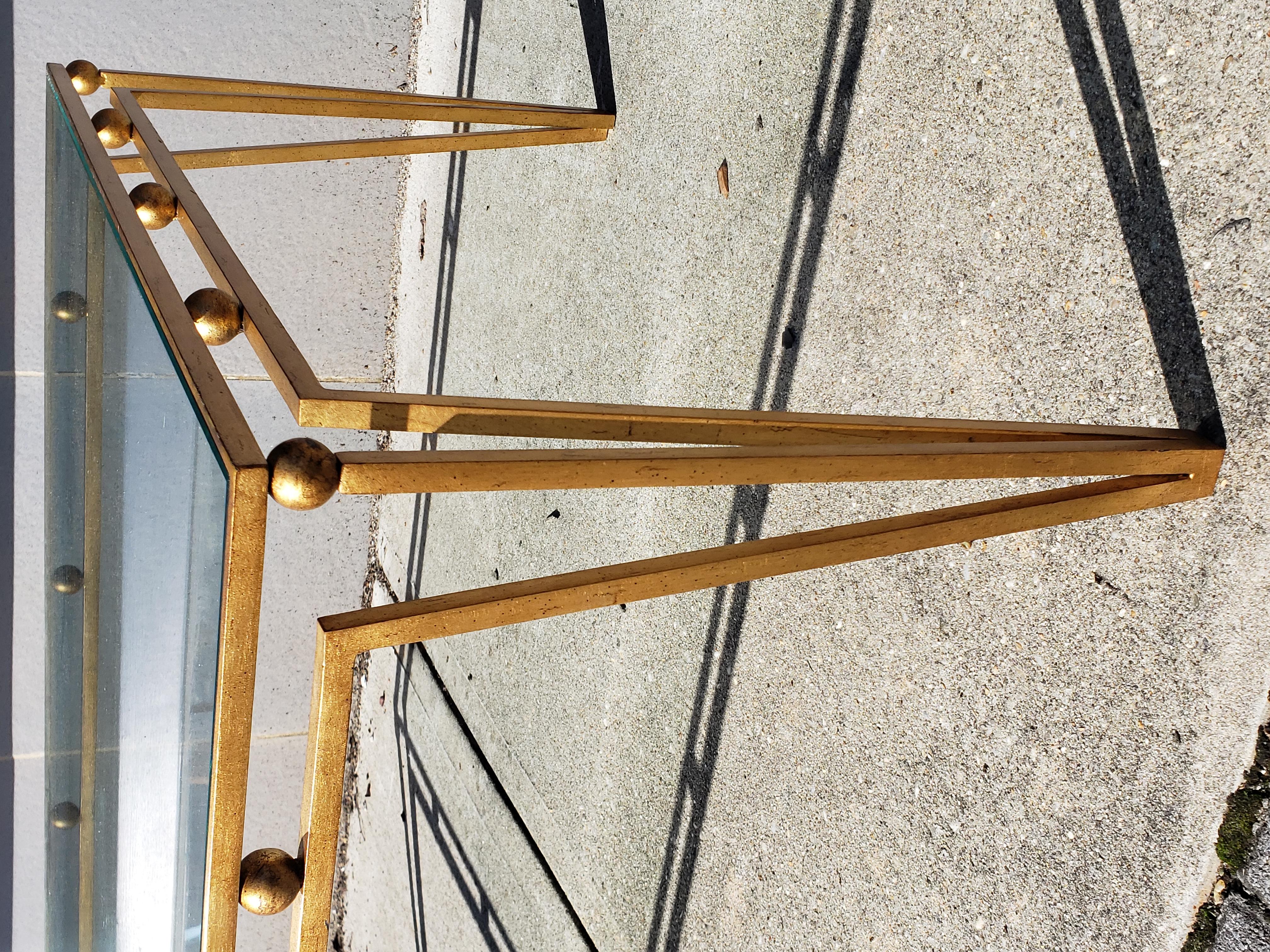 French Gilt Iron Coffee Table Manner of Marc du Plantier