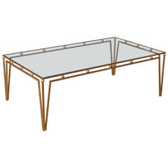 Gilt Iron Coffee Table Manner of Marc du Plantier