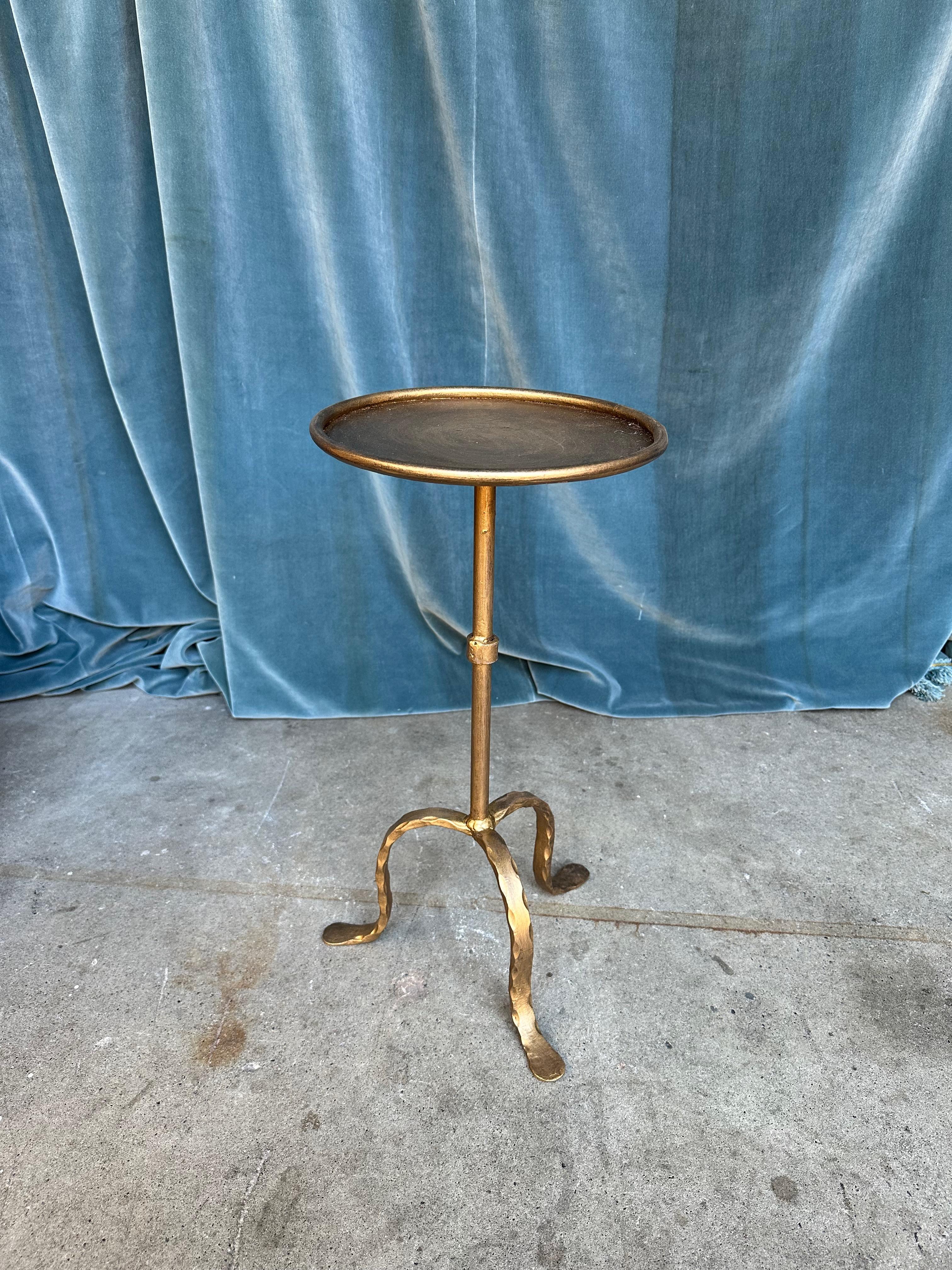Gilt Iron Drinks Table on a Tripod Base For Sale 6