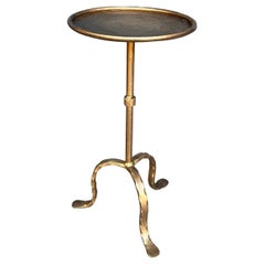 Used Gilt Iron Drinks Table on a Tripod Base