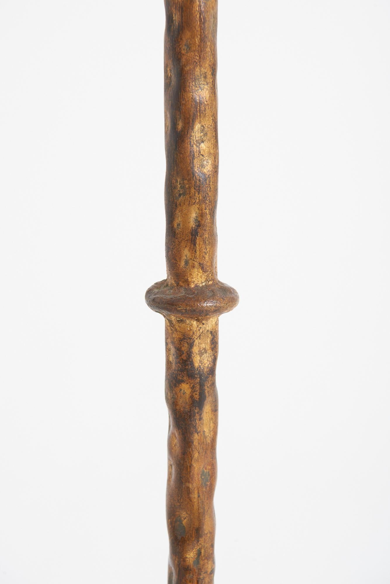 Gilt Iron Floor Lamp with Satyrs In Good Condition In London, GB