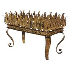 Gilt Iron Foliage Planter Jardinière, 1940s