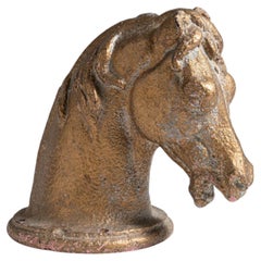 Gilt Iron Horse Sculpture, 19th Century French Design, Antique Decor
