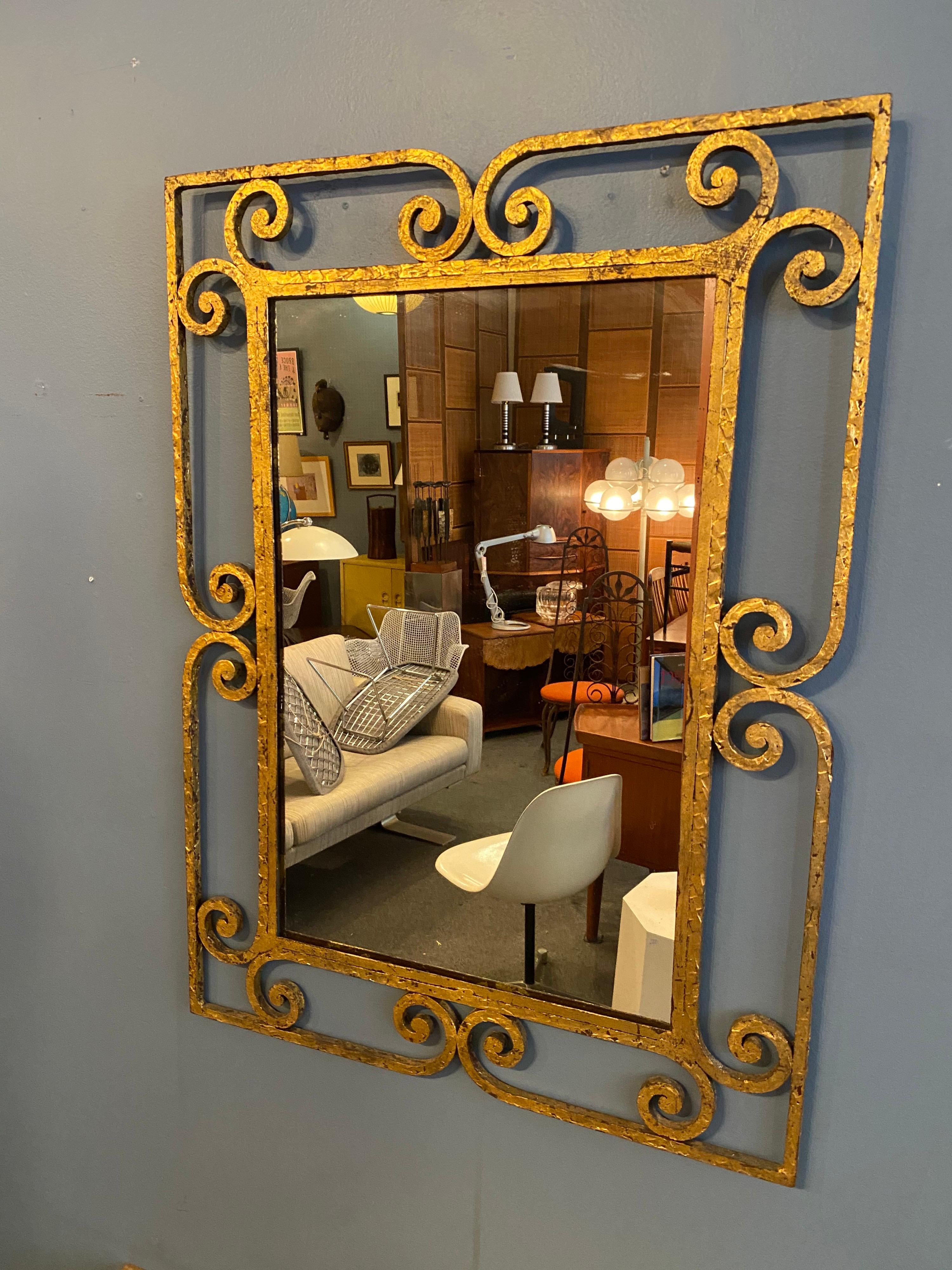 Gilt Iron Italian Console and Mirror 4