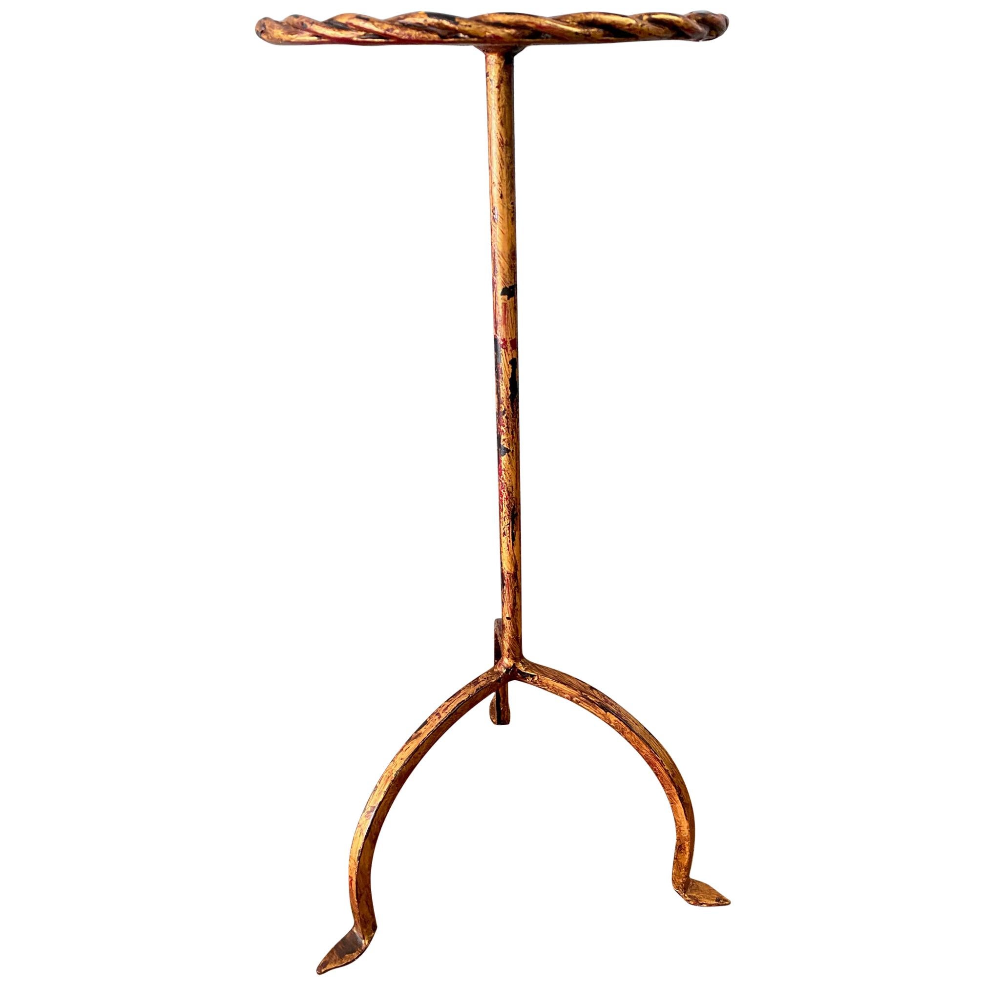 Gilt Iron Martini or Side Table