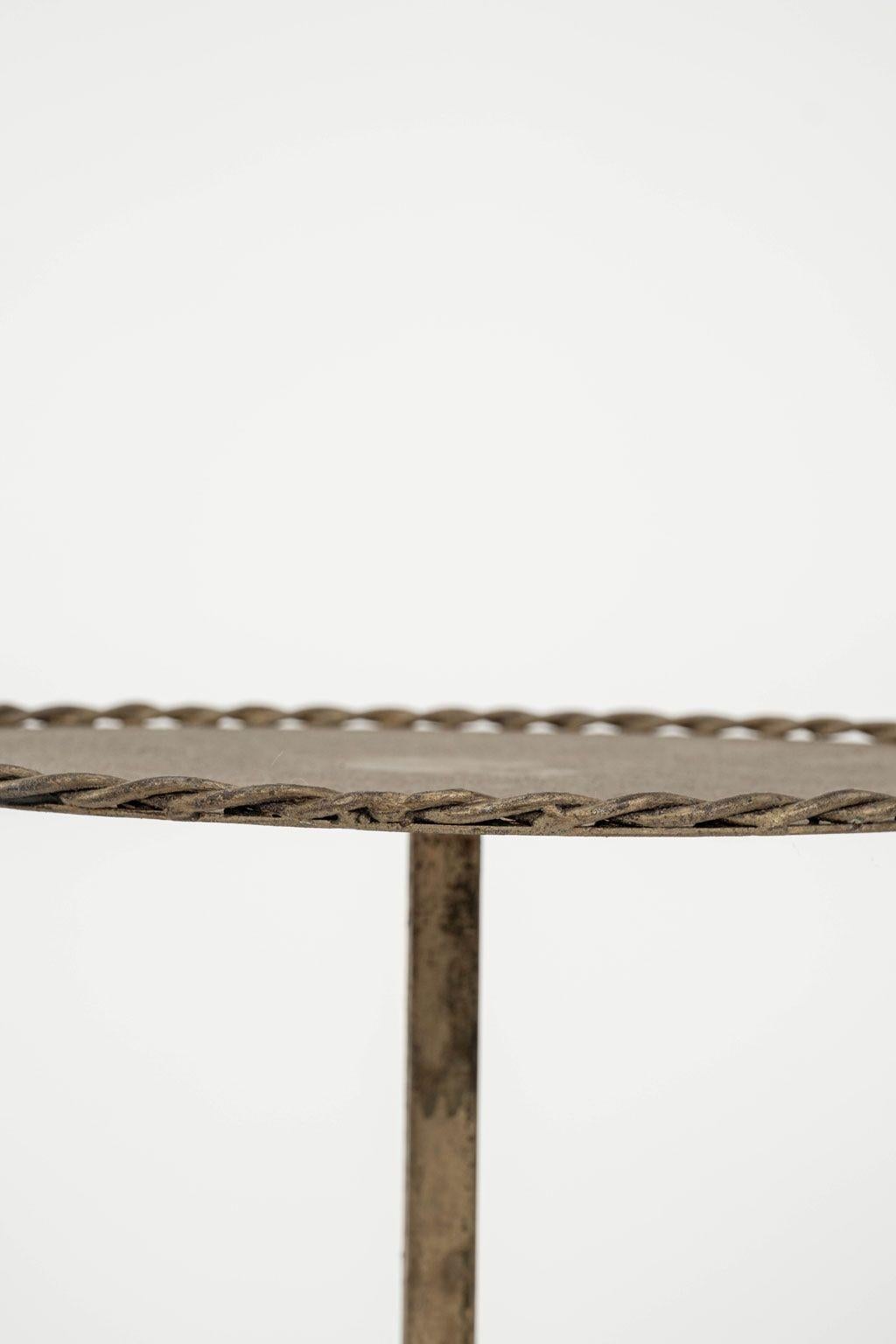 Forged Gilt-Iron Martini Table For Sale