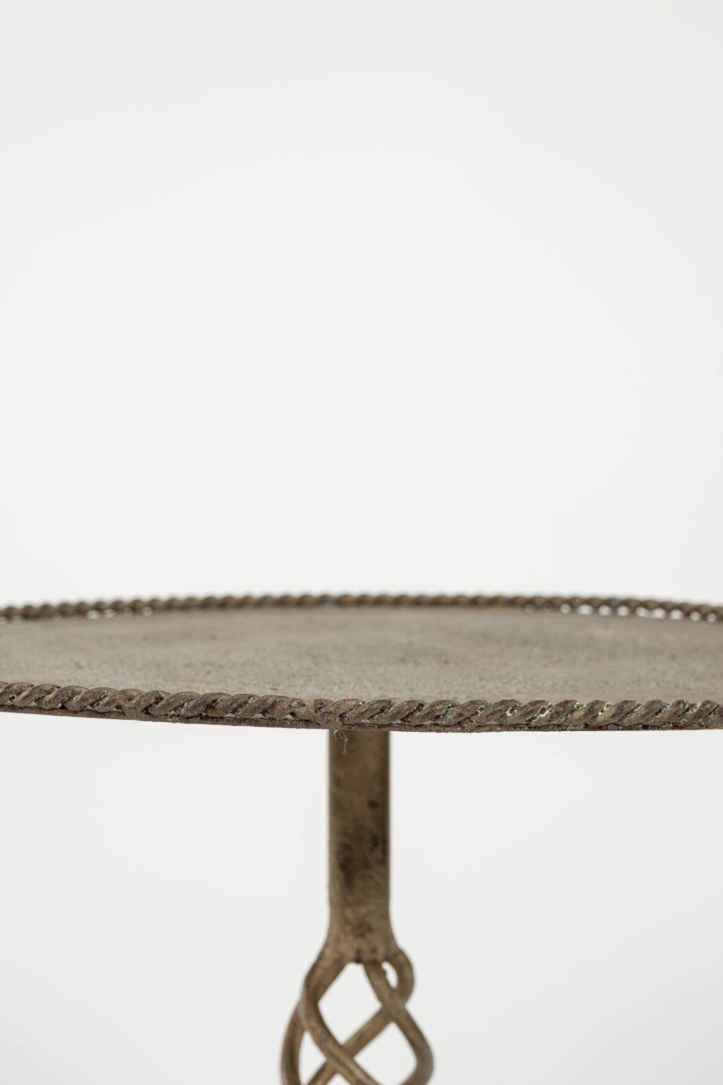 Forged Gilt-Iron Martini Table For Sale