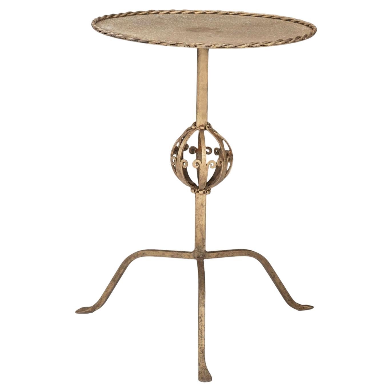 Gilt-Iron Martini Table For Sale