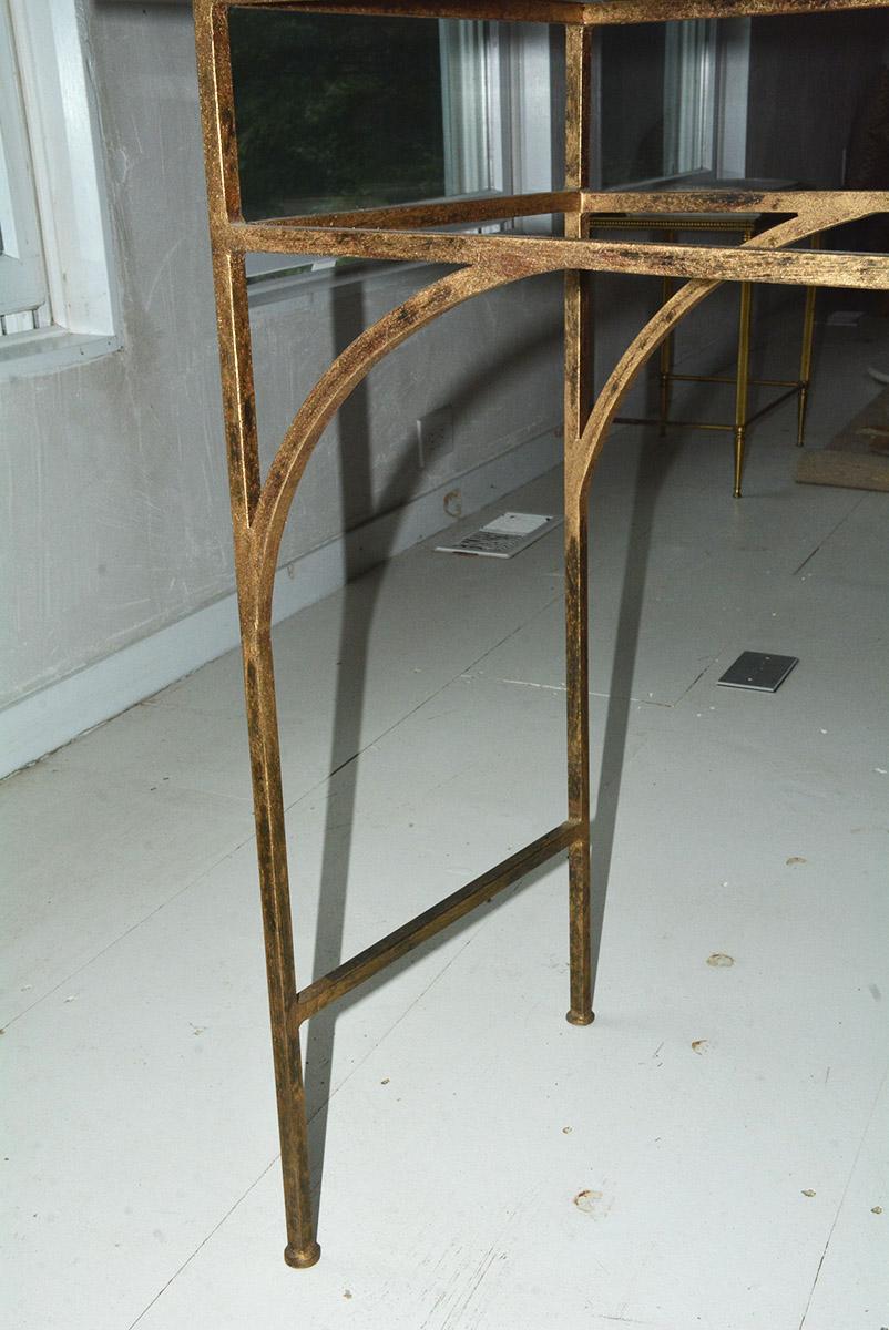Gilt Iron Metal Console Table Base In New Condition In Sheffield, MA