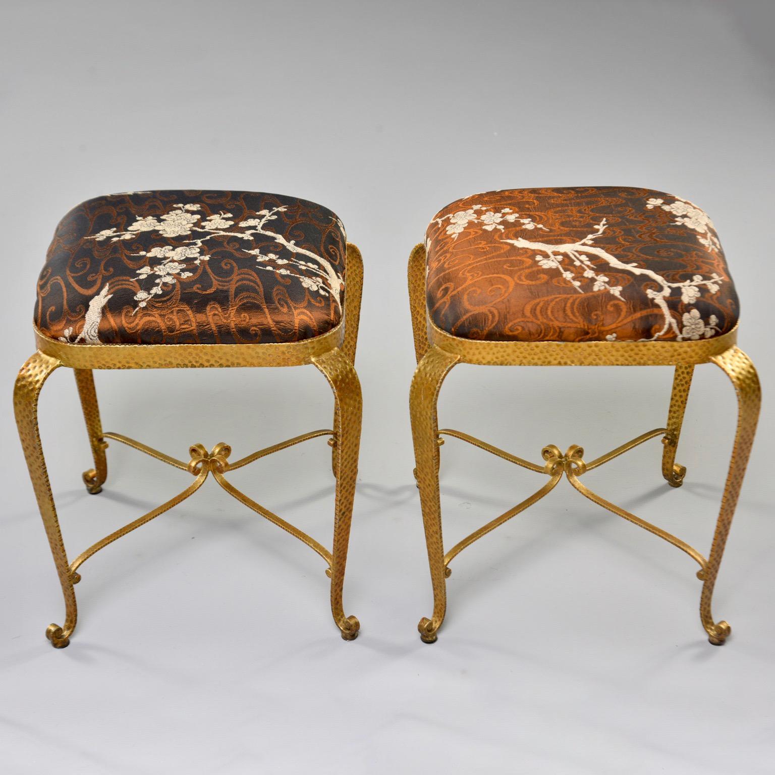 Gilt Iron Stool in the Style of Pier Luigi Colli 4