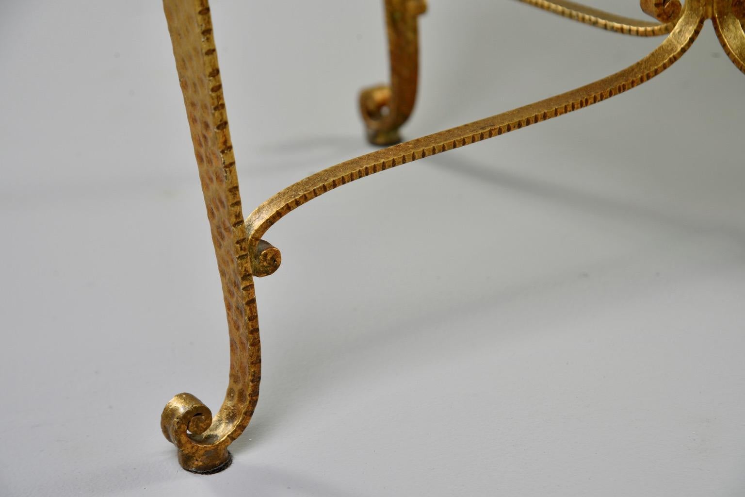 20th Century Gilt Iron Stool in the Style of Pier Luigi Colli