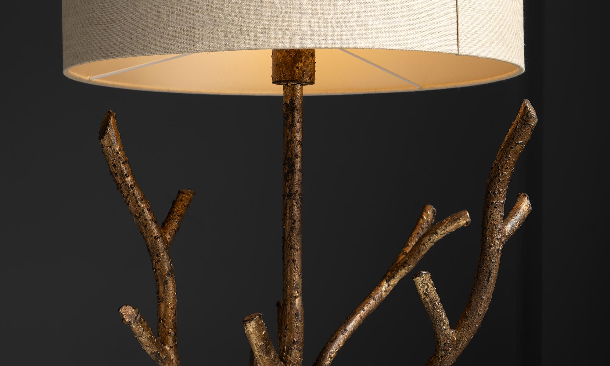 Lámpara Twig de hierro dorado, Italia circa 1970 finales del siglo XX en venta