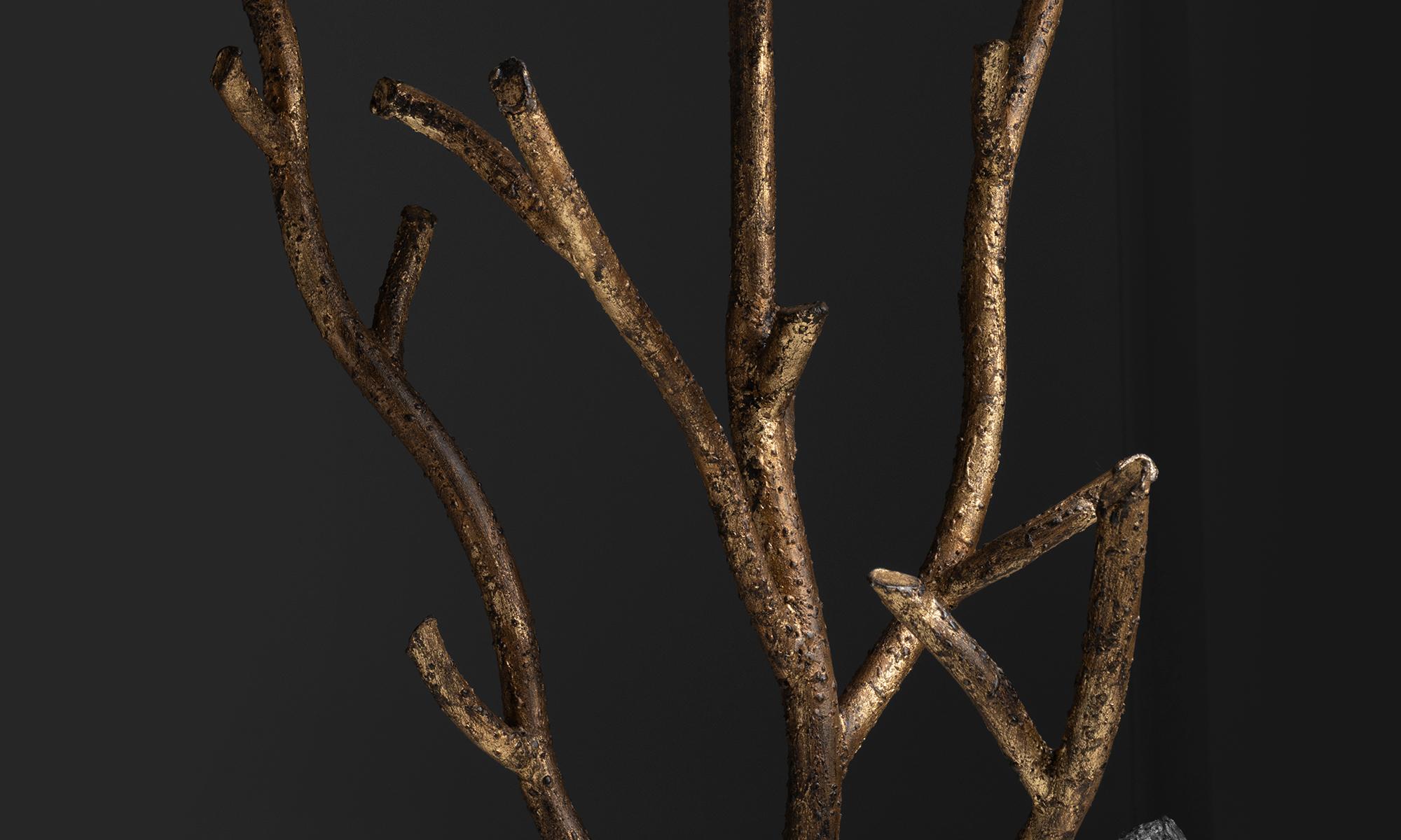 Lámpara Twig de hierro dorado, Italia circa 1970 Lino en venta