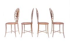 Gilt Iron Wheat Sheaf Coco Chanel Chairs
