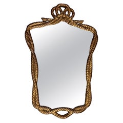 Gilt Italian Carved Rope Mirror