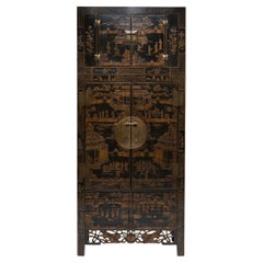 Used Gilt Lacquer Compound Cabinet, c. 1900