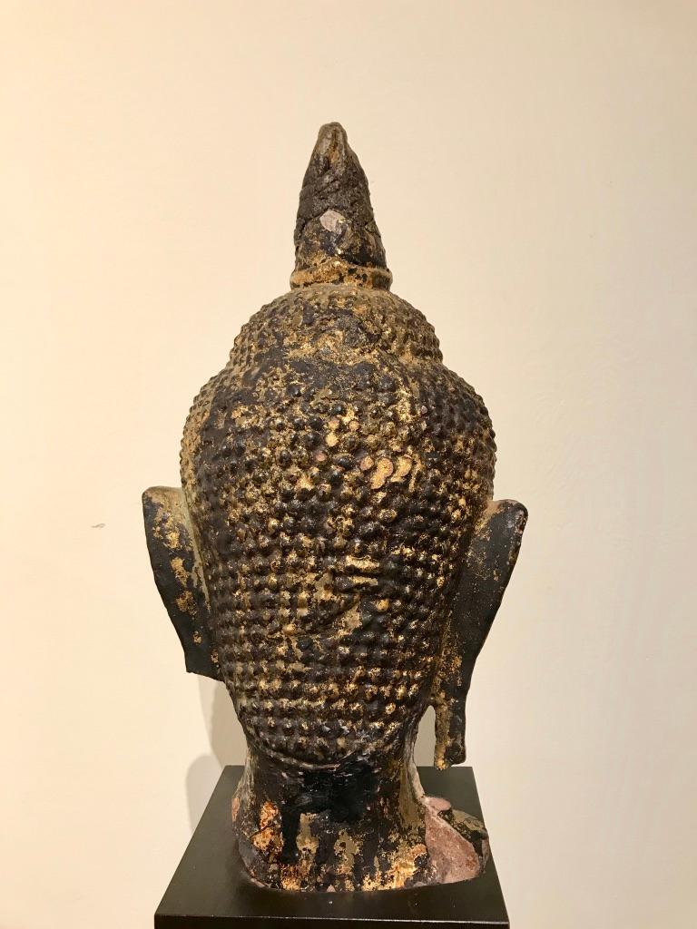 Gilt Lacquer Thai Head of Buddha 1